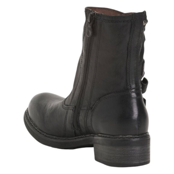 NEROGIARDINI Made In Italy Leather Studded Buckle Booties - Picture 2 of 3